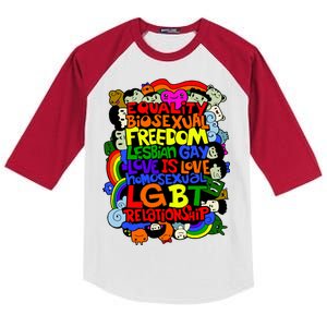 LGBT Illustration Kids Colorblock Raglan Jersey