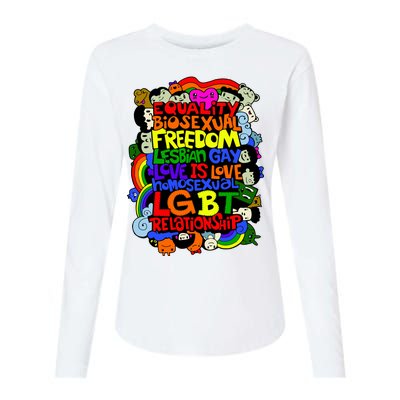 LGBT Illustration Womens Cotton Relaxed Long Sleeve T-Shirt