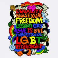 LGBT Illustration V-Neck T-Shirt