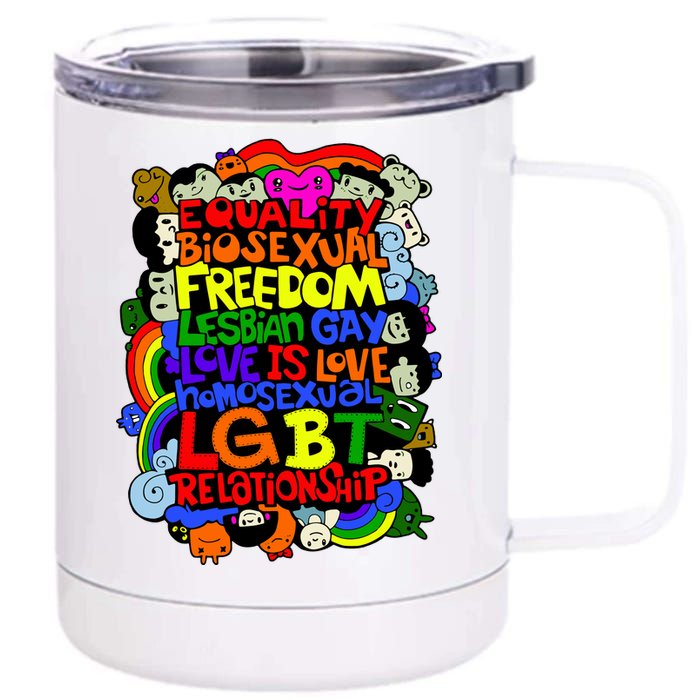 LGBT Illustration 12 oz Stainless Steel Tumbler Cup