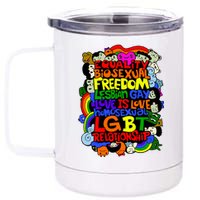 LGBT Illustration 12 oz Stainless Steel Tumbler Cup