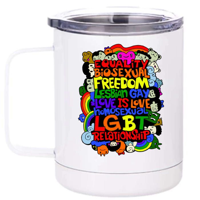 LGBT Illustration 12 oz Stainless Steel Tumbler Cup