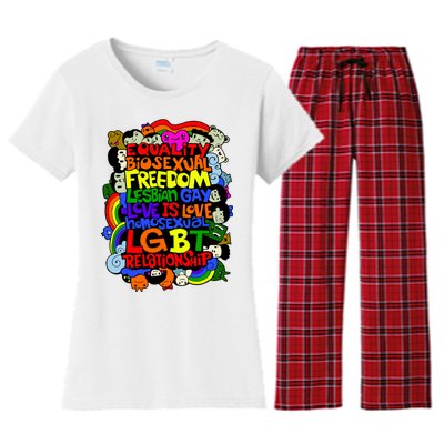 LGBT Illustration Women's Flannel Pajama Set