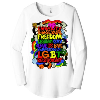 LGBT Illustration Women's Perfect Tri Tunic Long Sleeve Shirt