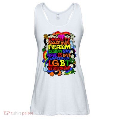 LGBT Illustration Ladies Essential Flowy Tank