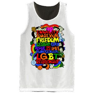 LGBT Illustration Mesh Reversible Basketball Jersey Tank