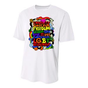 LGBT Illustration Youth Performance Sprint T-Shirt