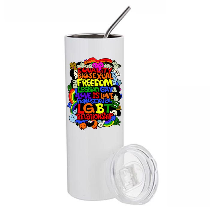 LGBT Illustration Stainless Steel Tumbler