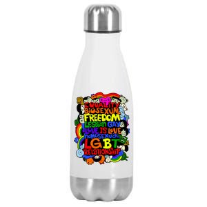 LGBT Illustration Stainless Steel Insulated Water Bottle