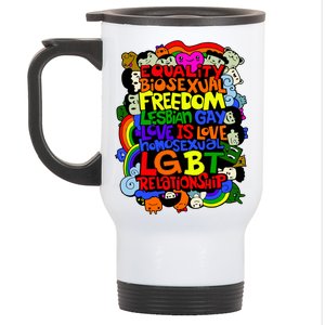 LGBT Illustration Stainless Steel Travel Mug