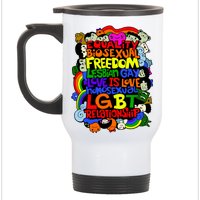 LGBT Illustration Stainless Steel Travel Mug