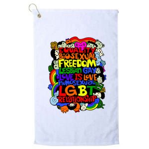 LGBT Illustration Platinum Collection Golf Towel