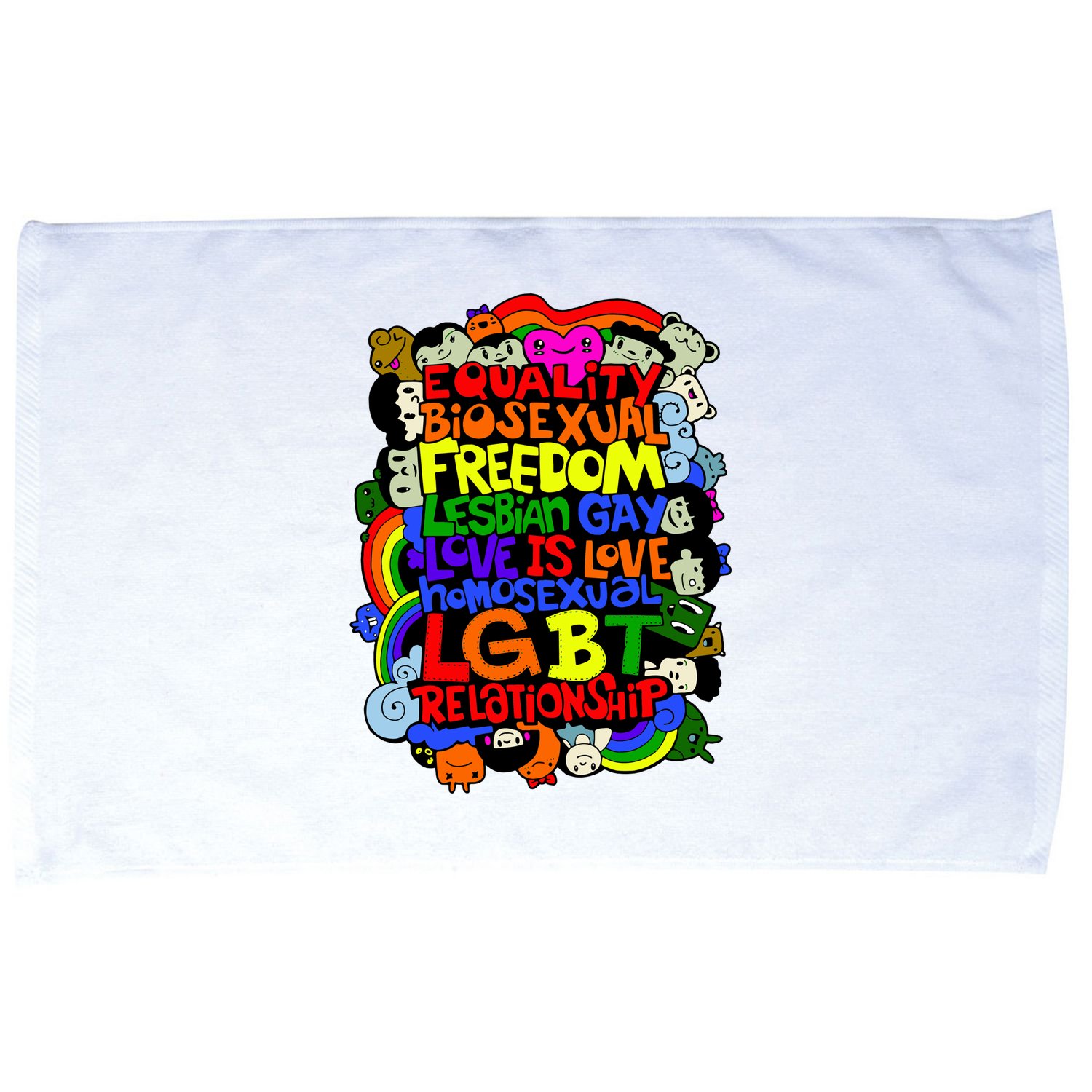 LGBT Illustration Microfiber Hand Towel