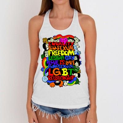 LGBT Illustration Women's Knotted Racerback Tank