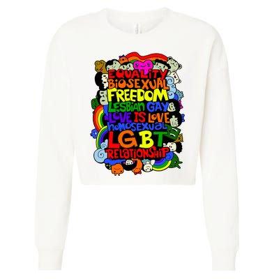 LGBT Illustration Cropped Pullover Crew