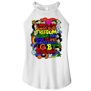 LGBT Illustration Women’s Perfect Tri Rocker Tank