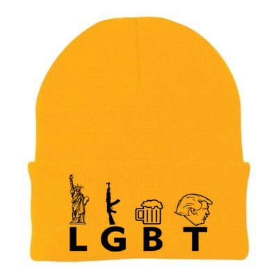 LGBT Lady Liberty Guns Beer Trump Donald Trump Knit Cap Winter Beanie