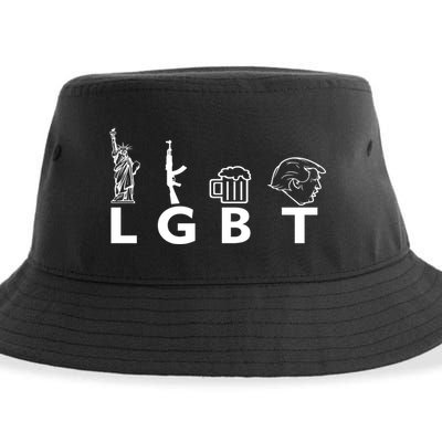 LGBT Lady Liberty Guns Beer Trump Donald Trump Sustainable Bucket Hat