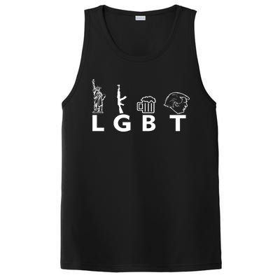 LGBT Lady Liberty Guns Beer Trump Donald Trump PosiCharge Competitor Tank