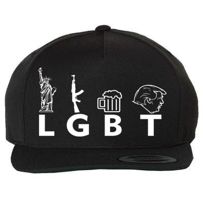 LGBT Lady Liberty Guns Beer Trump Donald Trump Wool Snapback Cap