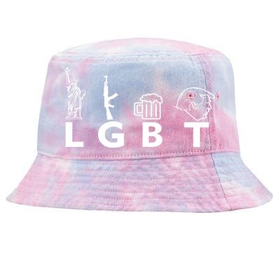 LGBT Lady Liberty Guns Beer Trump Donald Trump Tie-Dyed Bucket Hat