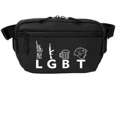 LGBT Lady Liberty Guns Beer Trump Donald Trump Crossbody Pack