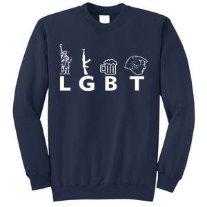 LGBT Lady Liberty Guns Beer Trump Donald Trump Sweatshirt