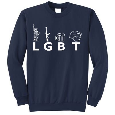 LGBT Lady Liberty Guns Beer Trump Donald Trump Sweatshirt