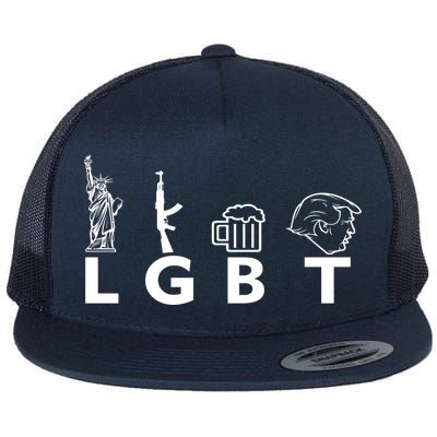 LGBT Lady Liberty Guns Beer Trump Donald Trump Flat Bill Trucker Hat