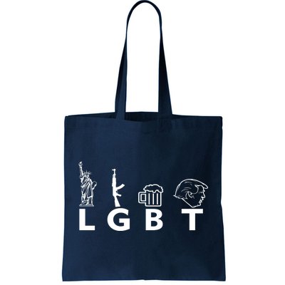 LGBT Lady Liberty Guns Beer Trump Donald Trump Tote Bag