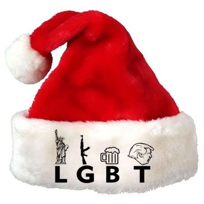 LGBT Lady Liberty Guns Beer Trump Donald Trump Premium Christmas Santa Hat