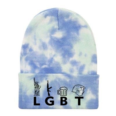 LGBT Lady Liberty Guns Beer Trump Donald Trump Tie Dye 12in Knit Beanie