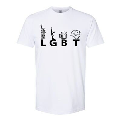 LGBT Lady Liberty Guns Beer Trump Donald Trump Softstyle CVC T-Shirt