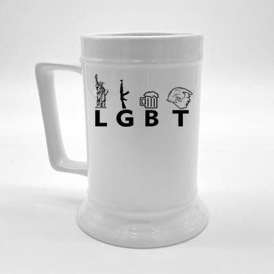 LGBT Lady Liberty Guns Beer Trump Donald Trump Beer Stein