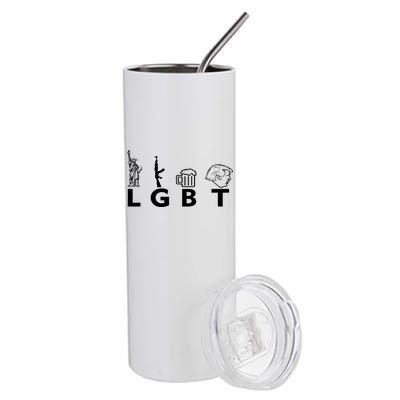 LGBT Lady Liberty Guns Beer Trump Donald Trump Stainless Steel Tumbler