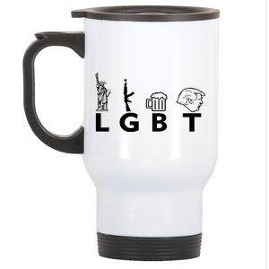 LGBT Lady Liberty Guns Beer Trump Donald Trump Stainless Steel Travel Mug