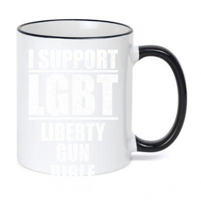 LGBT Liberty Gun Bible Trump 11oz Black Color Changing Mug