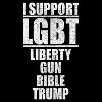 LGBT Liberty Gun Bible Trump 16 in Basic Backpack
