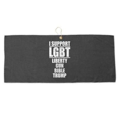 LGBT Liberty Gun Bible Trump Large Microfiber Waffle Golf Towel