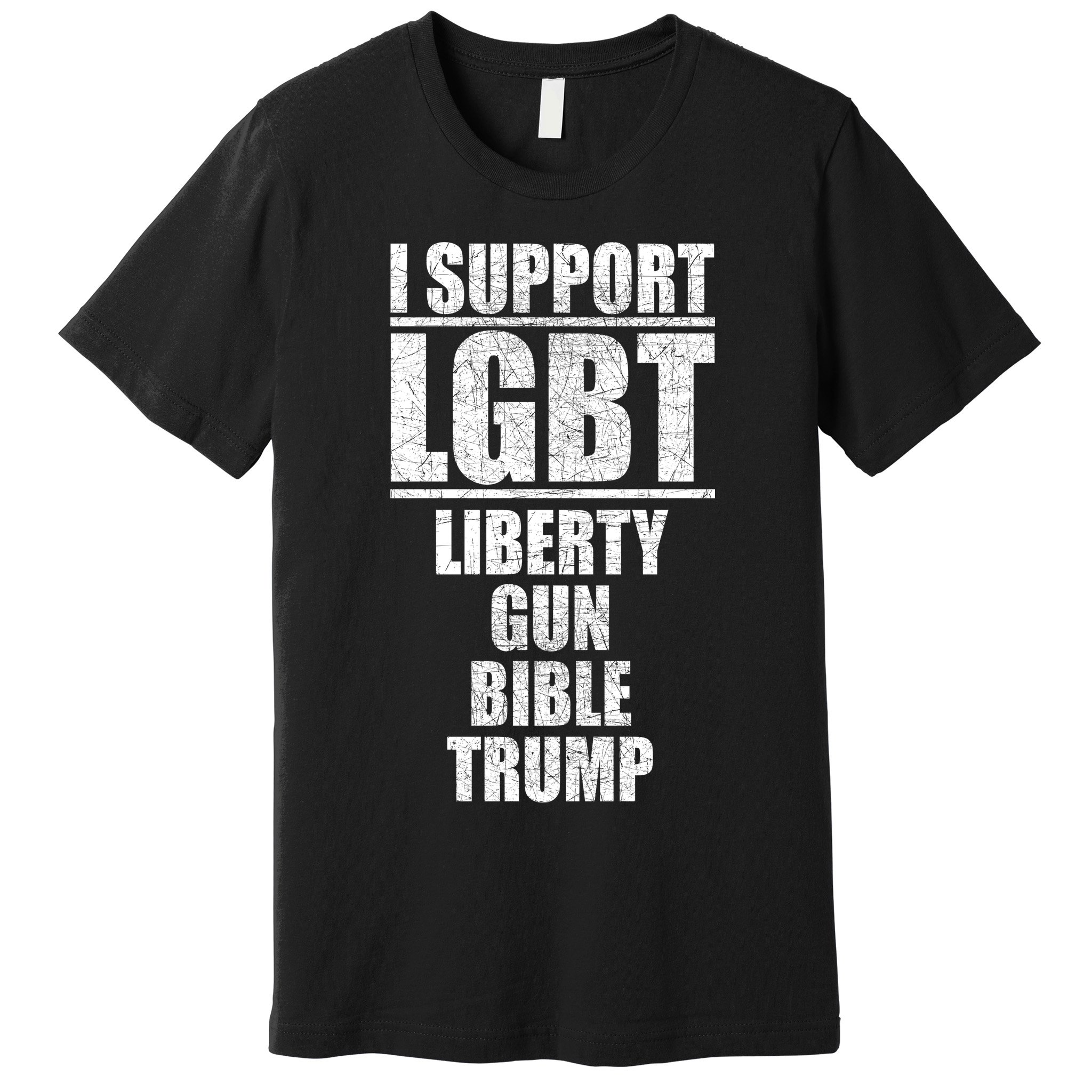 LGBT Liberty Gun Bible Trump Premium T-Shirt