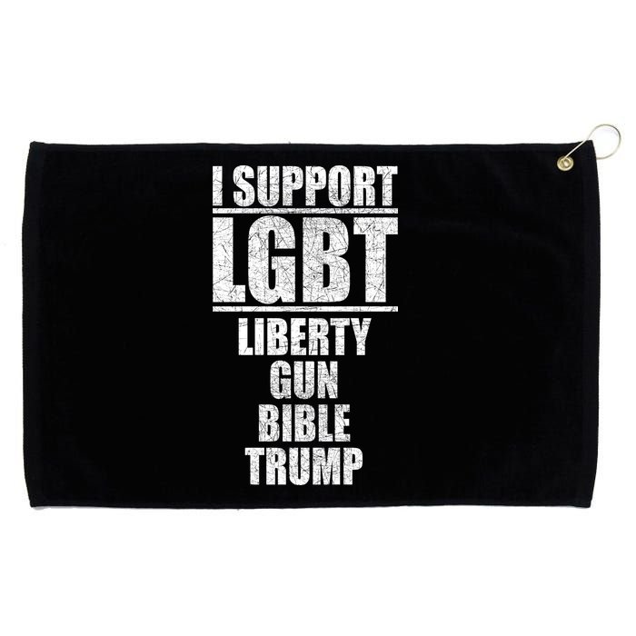 LGBT Liberty Gun Bible Trump Grommeted Golf Towel