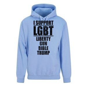 LGBT Liberty Gun Bible Trump Unisex Surf Hoodie