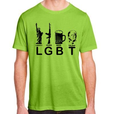 LGBT Liberty Guns Beer Pro Donald Trump Adult ChromaSoft Performance T-Shirt