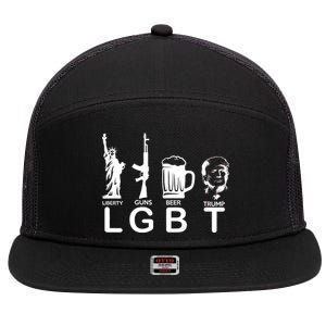 LGBT Liberty Guns Beer Pro Donald Trump 7 Panel Mesh Trucker Snapback Hat