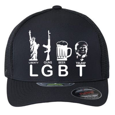 LGBT Liberty Guns Beer Pro Donald Trump Flexfit Unipanel Trucker Cap