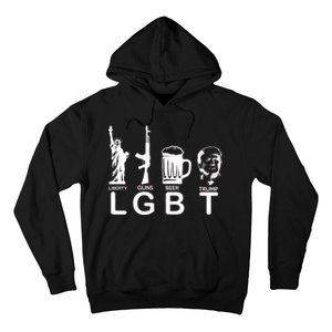 LGBT Liberty Guns Beer Pro Donald Trump Hoodie