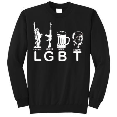 LGBT Liberty Guns Beer Pro Donald Trump Sweatshirt