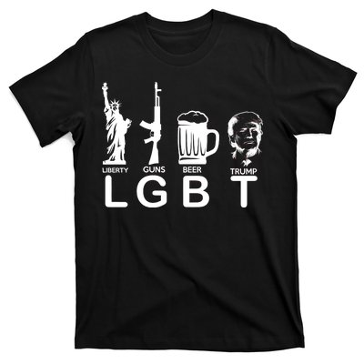 LGBT Liberty Guns Beer Pro Donald Trump T-Shirt