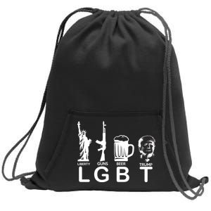 LGBT Liberty Guns Beer Pro Donald Trump Sweatshirt Cinch Pack Bag