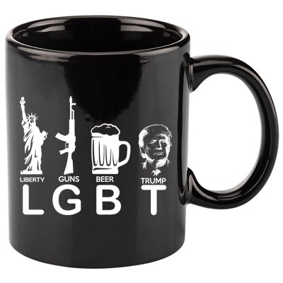 LGBT Liberty Guns Beer Pro Donald Trump 11oz C Handle Ceramic Mug